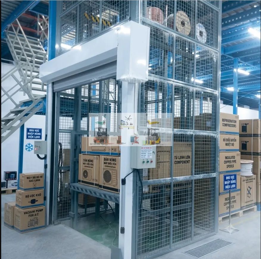 Báo giá thang nâng hàng thủy lực 500kg tại KCN Bàu Bàng Bình Dương
