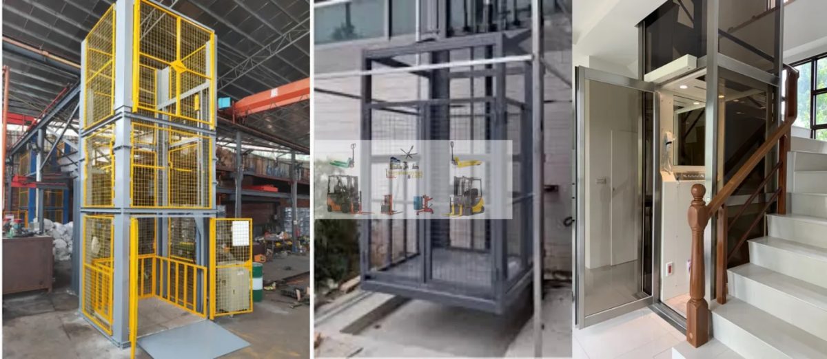 Cách xử lý mặt bằng cho thang nâng hàng 2.8 tấn