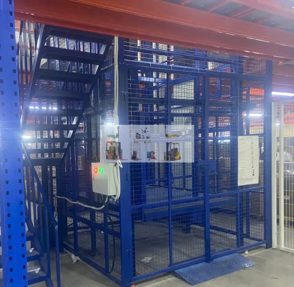 Thời gian triển khai thang nâng hàng 600kg tại kho linh kiện là bao lâu?