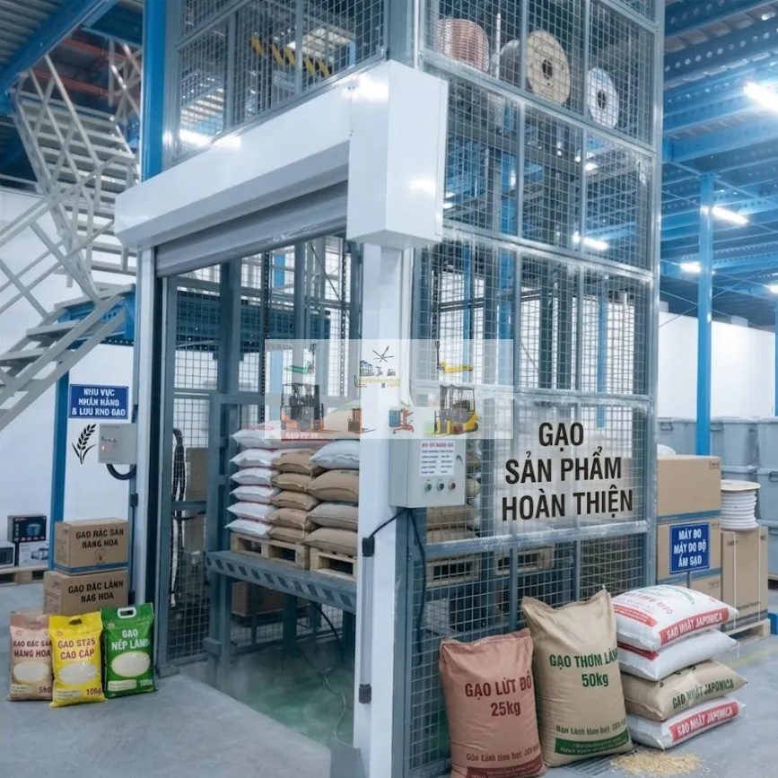 Giải đáp lắp thang nâng hàng vào nhà xưởng đã xây xong được không