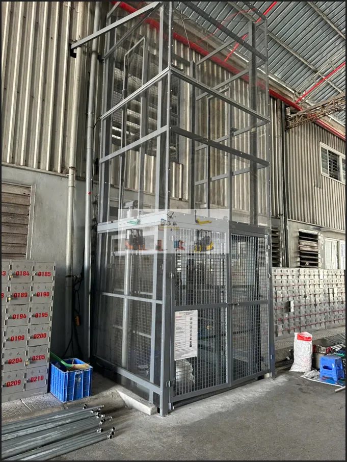 Lắp đặt thang nâng hàng 3.5 tấn cho nhà xưởng tại Hưng Yên