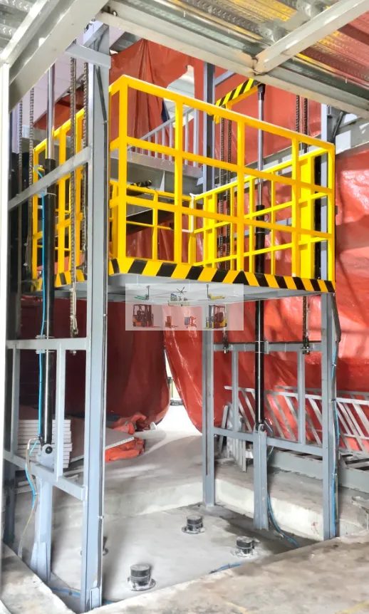 Lắp đặt thang nâng hàng 700kg cho nhà xưởng tại Lào Cai