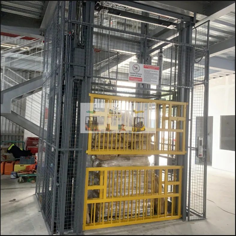 Lắp đặt thang nâng hàng 700kg cho nhà xưởng tại Vĩnh Long