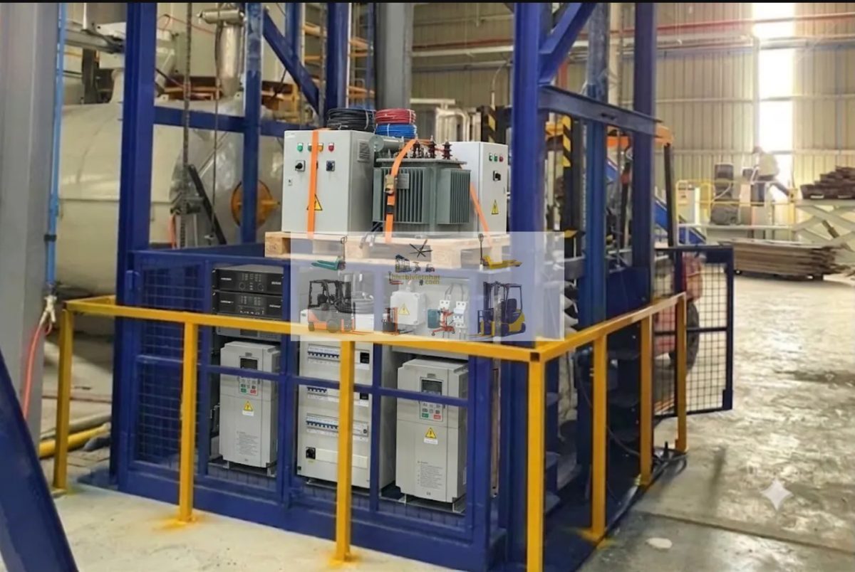 Lắp đặt thang nâng hàng thủy lực 3 tấn tại KCN Thuận Đạo Long An