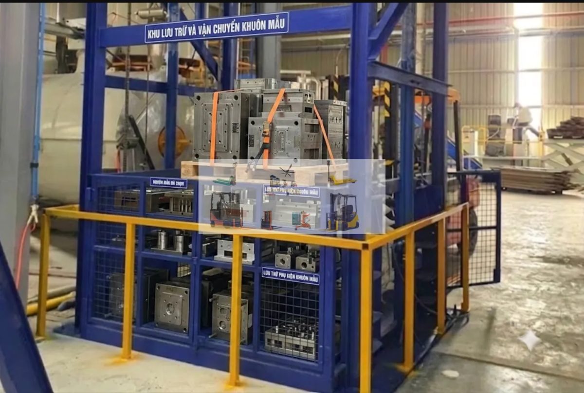 Lắp đặt thang nâng hàng thủy lực 500kg tại KCN Hiệp Phước TP.HCM