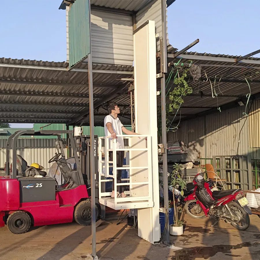 Triển khai lắp đặt thang nâng hạ 550kg nhanh chóng